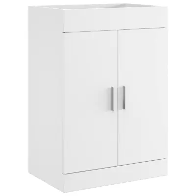vidaXL Kopalniški kabinet pod umivalnikom Bela 56 x 37,5 x 81 cm