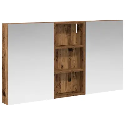 vidaXL Komplet omaric za kopalnico s polico 3 pcs 110 x 10,5 x 60,5 cm