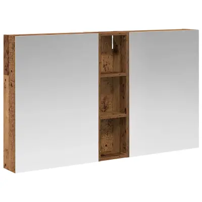 vidaXL Komplet omaric za kopalnico s polico 3 pcs 120 x 14,5 x 70 cm