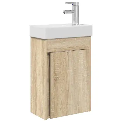 vidaXL Kopalniška omarica s tapo Sonoma hrast 40,5 x 22,5 x 62 cm