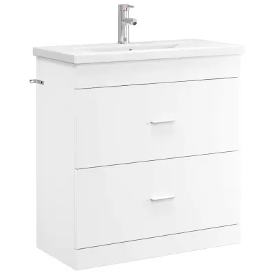 vidaXL Komplet pohištva za kopalnico Bela 81 x 40 x 84,5 cm