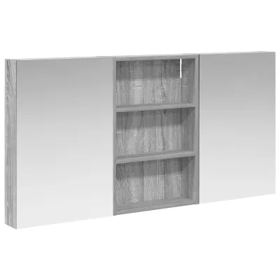 vidaXL Komplet omaric za kopalnico s polico 3 pcs 120 x 10,5 x 60,5 cm
