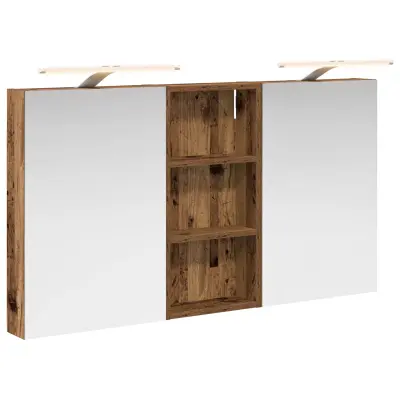 vidaXL Komplet omaric za kopalnico s polico 3 pcs 110 x 10,5 x 60,5 cm