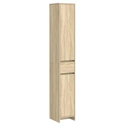 vidaXL Kopalniška omarica Sonoma hrast 30 x 33 x 190 cm Inženirski les