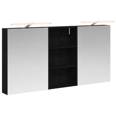 vidaXL Komplet omaric za kopalnico s polico 3 pcs 140 x 14,5 x 70 cm