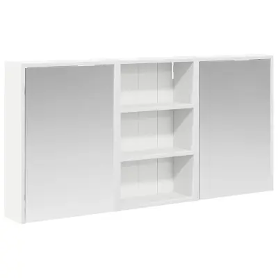 vidaXL Komplet omaric za kopalnico s polico 3 pcs 126 x 16 x 62,5 cm