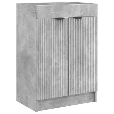vidaXL Omarica pod umivalnikom Betonsko siva 56 x 37,5 x 81 cm