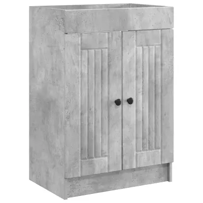 vidaXL Omarica pod umivalnikom Betonsko siva 78,5 x 37,5 x 81 cm