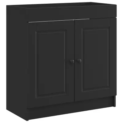 vidaXL Omarica pod umivalnikom Črna 56 x 37,5 x 81 cm Inženirski les