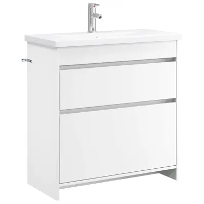vidaXL Komplet pohištva za kopalnico Bela 81 x 40 x 84,5 cm