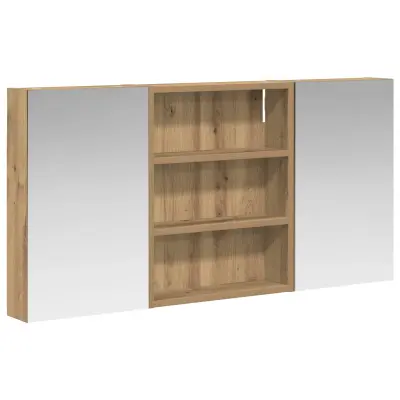 vidaXL Komplet omaric za kopalnico s polico 3 pcs 100 x 10,5 x 50 cm