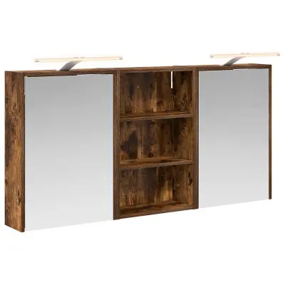 vidaXL Komplet omaric za kopalnico s polico 3 pcs 126 x 16 x 62,5 cm