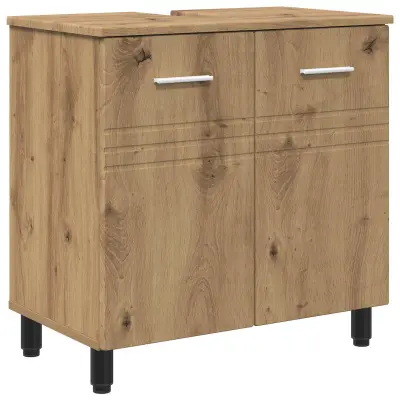 vidaXL Kopalniška enota Artisan hrast 60 x 35 x 60 cm Inženirski les