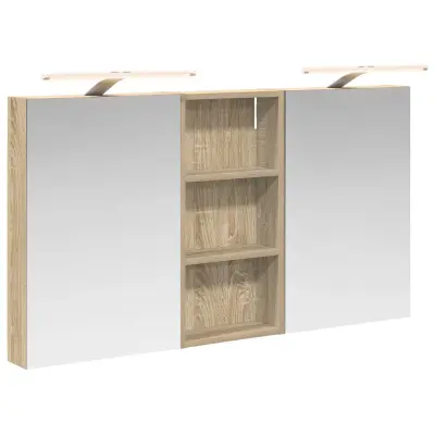 vidaXL Komplet omaric za kopalnico s polico 3 pcs 110 x 10,5 x 60,5 cm