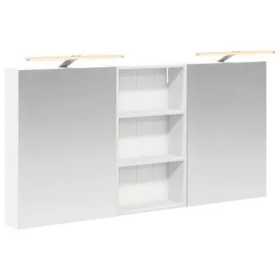vidaXL Komplet omaric za kopalnico s polico 3 pcs 140 x 14,5 x 70 cm