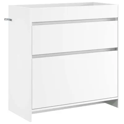 vidaXL Kopalniški kabinet pod umivalnikom Bela 78,5 x 37,5 x 81 cm