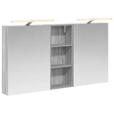 vidaXL Komplet omaric za kopalnico s polico 3 pcs 130 x 14,5 x 70 cm