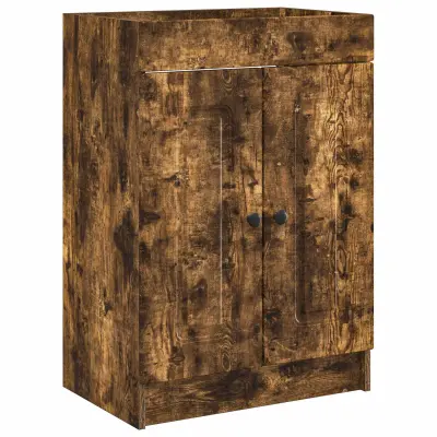 vidaXL Omarica pod umivalnikom Dimljen hrast 56 x 37,5 x 81 cm