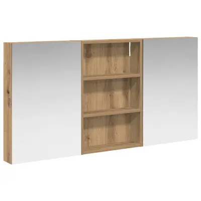 vidaXL Komplet omaric za kopalnico s polico 3 pcs 120 x 10,5 x 60,5 cm
