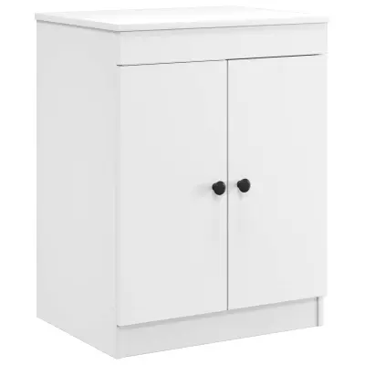 vidaXL Kopalniška omarica Bela 54 x 41 x 70 cm Inženirski les