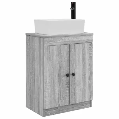 vidaXL Kopalniška omarica s pomivalnikom Siva Sonoma 54 x 35 x 83 cm