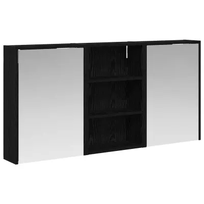 vidaXL Komplet omaric za kopalnico s polico 3 pcs 126 x 16 x 62,5 cm