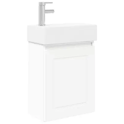 vidaXL Kopalniška omarica s tapo Bela 45,5 x 22,5 x 84 cm