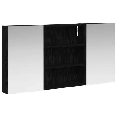 vidaXL Komplet omaric za kopalnico s polico 3 pcs 100 x 10,5 x 50 cm