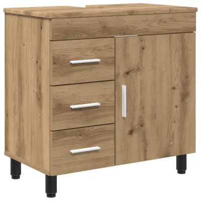 vidaXL Kopalniška enota Artisan hrast 60 x 35 x 60 cm Inženirski les