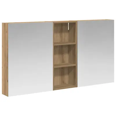 vidaXL Komplet omaric za kopalnico s polico 3 pcs 130 x 14,5 x 70 cm