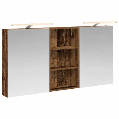 vidaXL Komplet omaric za kopalnico s polico 3 pcs 140 x 14,5 x 70 cm