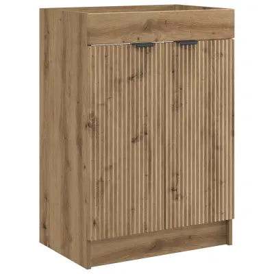 vidaXL Omarica pod umivalnikom Artisan hrast 56 x 37,5 x 81 cm