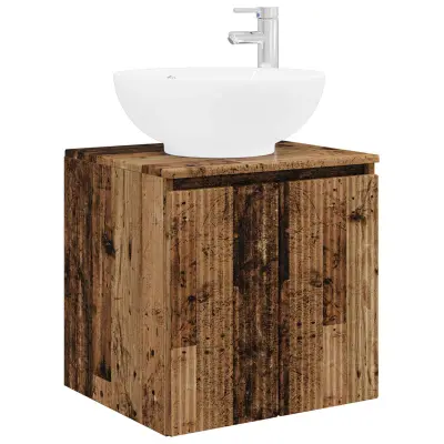 vidaXL Umivalnik s pritrditev na steno Star les 49,5 x 44,5 x 65 cm