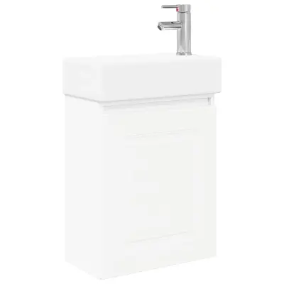 vidaXL Kopalniška omarica s tapo Bela 45,5 x 22,5 x 84 cm