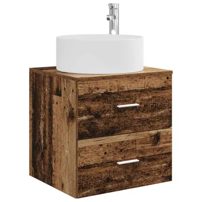 vidaXL Umivalnik s pritrditev na steno Star les 49,5 x 44,5 x 65,5 cm