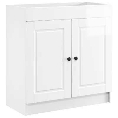 vidaXL Omarica pod umivalnikom Bela visok sijaj 56 x 37,5 x 81 cm