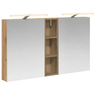 vidaXL Komplet omaric za kopalnico s polico 3 pcs 120 x 14,5 x 70 cm