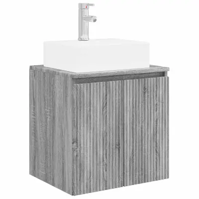 vidaXL Umivalnik s pritrditev na steno Siva Sonoma 49,5 x 41 x 62,5 cm