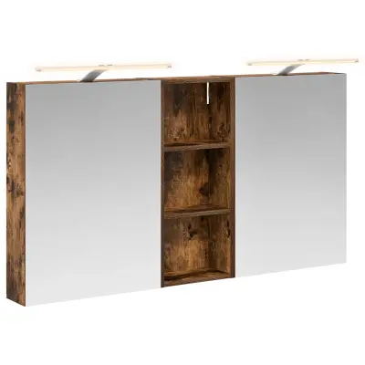 vidaXL Komplet omaric za kopalnico s polico 3 pcs 130 x 14,5 x 70 cm