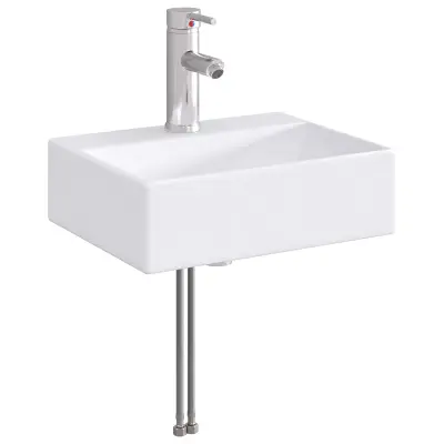 vidaXL Umivalnik za kopalnico Krom 39 x 30,5 x 12,5 cm Kovina