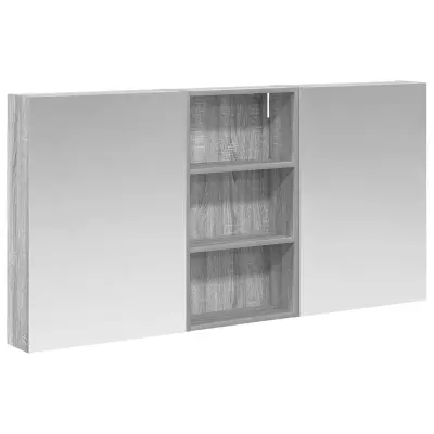 vidaXL Komplet omaric za kopalnico s polico 3 pcs 140 x 14,5 x 70 cm
