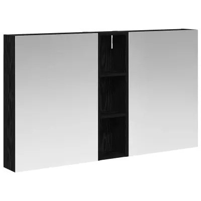 vidaXL Komplet omaric za kopalnico s polico 3 pcs 120 x 14,5 x 70 cm