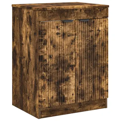 vidaXL Kopalniška omarica Dimljen hrast 54 x 41 x 70 cm Inženirski les