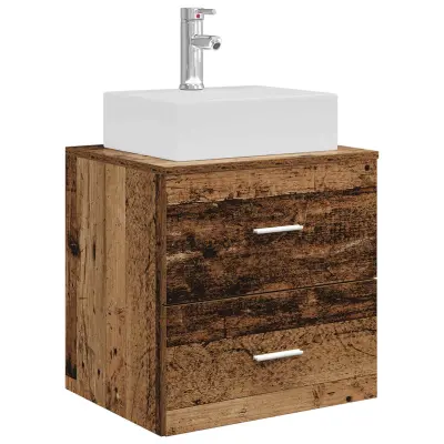 vidaXL Umivalnik s pritrditev na steno Star les 49,5 x 41 x 62,5 cm