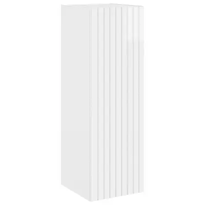 vidaXL Omejen kabineta za kopalnico Bela visok sijaj 33 x 34,5 x 60 cm