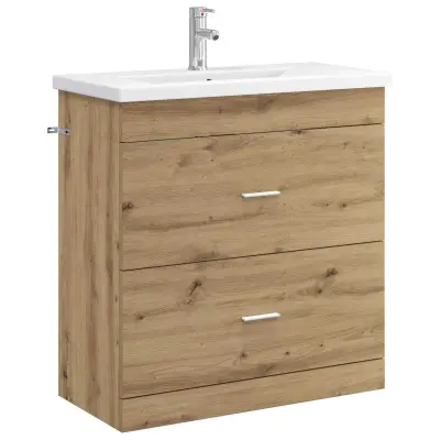 vidaXL Komplet pohištva za kopalnico Artisan hrast 81 x 40 x 84,5 cm