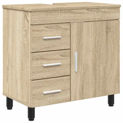 vidaXL Kopalniška enota Sonoma hrast 60 x 35 x 60 cm Inženirski les