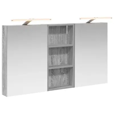 vidaXL Komplet omaric za kopalnico s polico 3 pcs 110 x 10,5 x 60,5 cm
