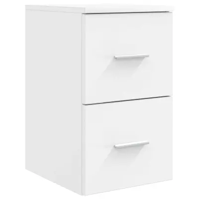 vidaXL Kopalniška omarica vmes Bela 30 x 35 x 50 cm Inženirski les