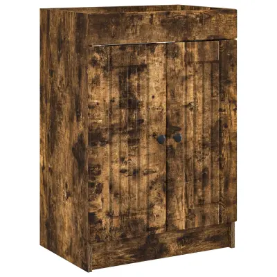 vidaXL Omarica pod umivalnikom Dimljen hrast 56 x 37,5 x 81 cm